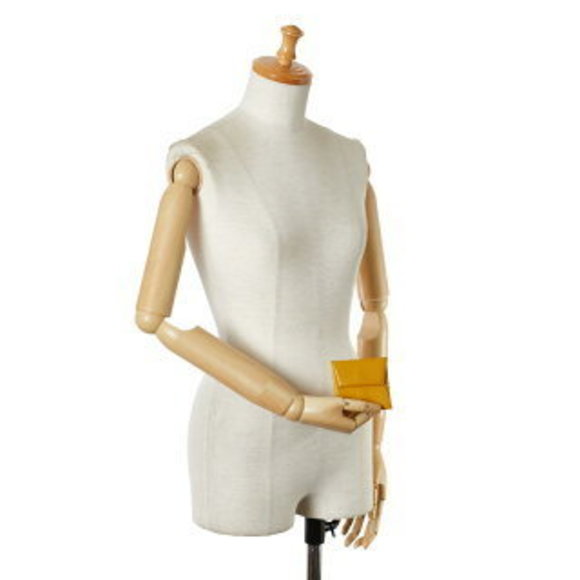 Hermes Bastia Wallet Jaune Ambre Yellow Chevre s - Picture 9 of 9